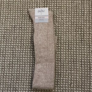Pudus Women's Cream Sweater Socks
